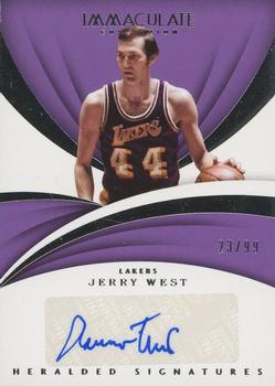 2017-18 Panini Immaculate Collection - Heralded Signatures #HS-JWS Jerry West Front