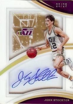 2017-18 Panini Immaculate Collection - Shadowbox Signatures #SS-JST John Stockton Front