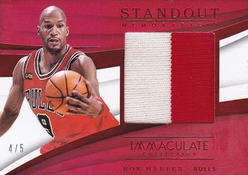 2017-18 Panini Immaculate Collection - Standout Memorabilia Red #SM-RHP Ron Harper Front