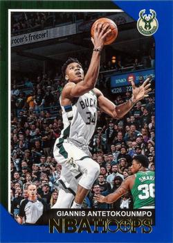 2018-19 Hoops - Blue #4 Giannis Antetokounmpo Front