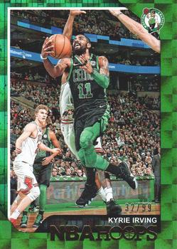 2018-19 Hoops - Green Checkerboard #96 Kyrie Irving Front