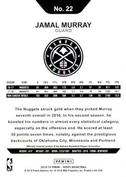 2018-19 Hoops - Purple #22 Jamal Murray Back