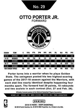 2018-19 Hoops Winter #29 Otto Porter Jr. Back
