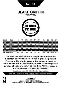 2018-19 Hoops Winter #84 Blake Griffin Back