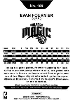 2018-19 Hoops Winter #169 Evan Fournier Back