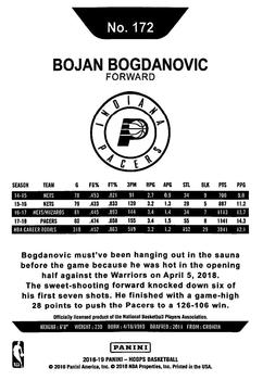 2018-19 Hoops Winter #172 Bojan Bogdanovic Back