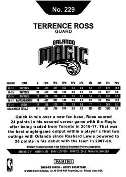 2018-19 Hoops Winter #229 Terrence Ross Back