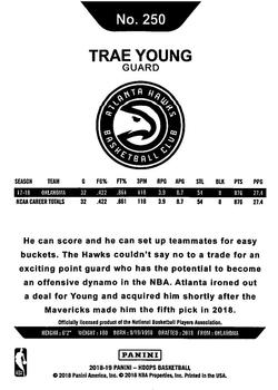 2018-19 Hoops Winter #250 Trae Young Back