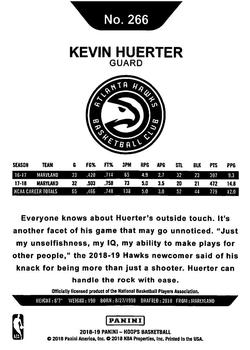 2018-19 Hoops Winter #266 Kevin Huerter Back