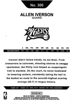 2018-19 Hoops Winter #300 Allen Iverson Back