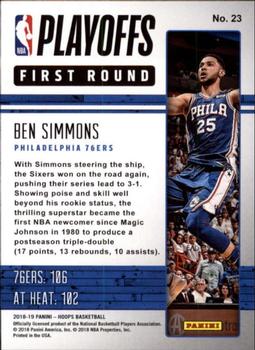 2018-19 Hoops - Road to the Finals #23 Ben Simmons Back