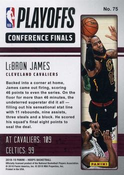 2018-19 Hoops - Road to the Finals #75 LeBron James Back