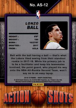2018-19 Hoops - Action Shots #AS-12 Lonzo Ball Back