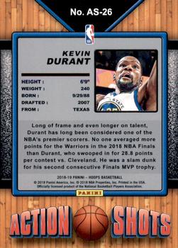 2018-19 Hoops - Action Shots #AS-26 Kevin Durant Back