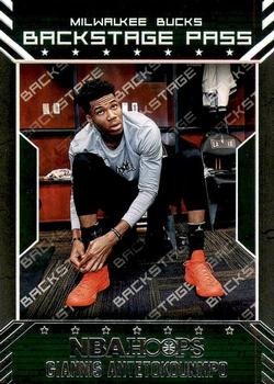 2018-19 Hoops - Backstage Pass #BSP-3 Giannis Antetokounmpo Front
