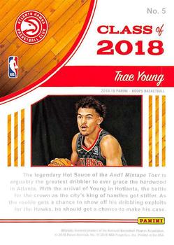 2018-19 Hoops Winter - Class of 2018 #5 Trae Young Back