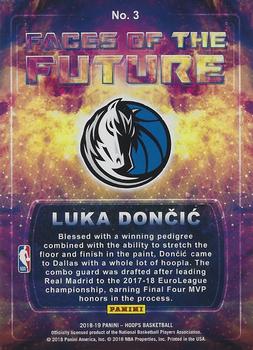 2018-19 Hoops - Faces of the Future Holo #3 Luka Doncic Back