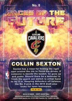 2018-19 Hoops Winter - Faces of the Future #8 Collin Sexton Back