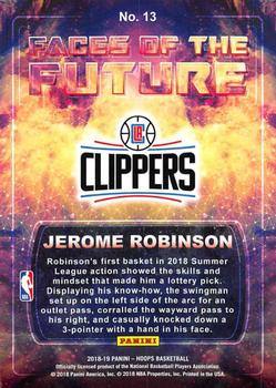 2018-19 Hoops Winter - Faces of the Future #13 Jerome Robinson Back