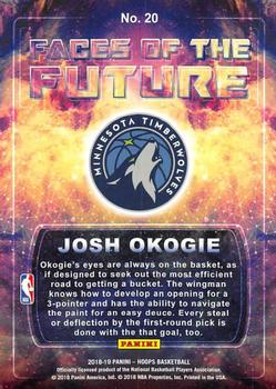 2018-19 Hoops Winter - Faces of the Future #20 Josh Okogie Back