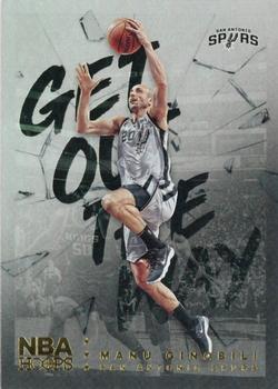 2018-19 Hoops - Get Out The Way Holo #GOW-17 Manu Ginobili Front