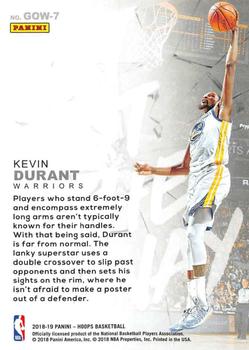 2018-19 Hoops Winter - Get Out The Way #GOW-7 Kevin Durant Back
