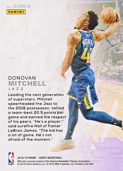 2018-19 Hoops Winter - Get Out The Way #GOW-8 Donovan Mitchell Back