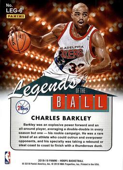 2018-19 Hoops - Legends of the Ball #LEG-6 Charles Barkley Back