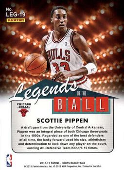 2018-19 Hoops - Legends of the Ball #LEG-19 Scottie Pippen Back