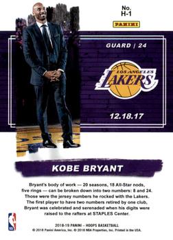 2018-19 Hoops - Highlights #1 Kobe Bryant Back