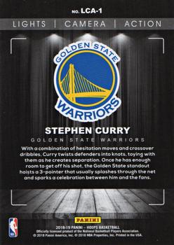 2018-19 Hoops - Lights Camera Action Holo #LCA-1 Stephen Curry Back