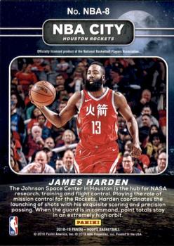 2018-19 Hoops - NBA City #NBA-8 James Harden Back