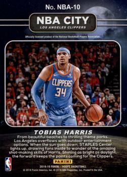 2018-19 Hoops - NBA City #NBA-10 Tobias Harris Back