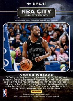 2018-19 Hoops - NBA City #NBA-12 Kemba Walker Back