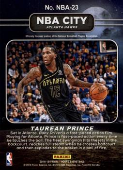 2018-19 Hoops - NBA City #NBA-23 Taurean Prince Back