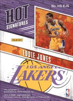 2018-19 Hoops - Hot Signatures #HS-EJS Eddie Jones Back