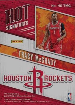 2018-19 Hoops - Hot Signatures #HS-TMG Tracy McGrady Back