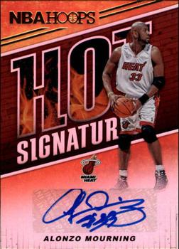 2018-19 Hoops - Hot Signatures #HS-AMG Alonzo Mourning Front