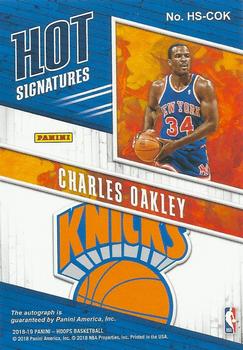 2018-19 Hoops - Hot Signatures #HS-COK Charles Oakley Back