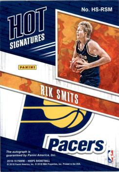 2018-19 Hoops - Hot Signatures #HS-RSM Rik Smits Back