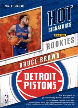 2018-19 Hoops - Hot Signatures Rookies #HSR-BB Bruce Brown Back