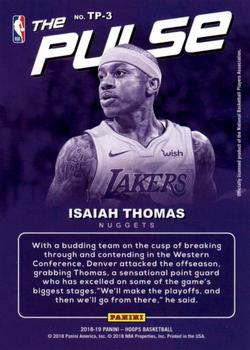 2018-19 Hoops - The Pulse Holo #TP-3 Isaiah Thomas Back