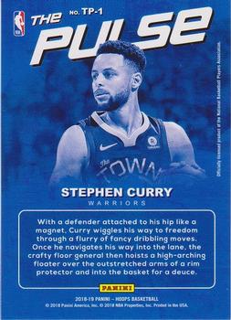 2018-19 Hoops Winter - The Pulse #TP-1 Stephen Curry Back
