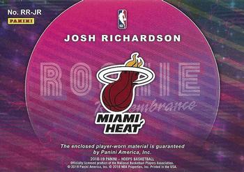 2018-19 Hoops - Rookie Remembrance #RR-JR Josh Richardson Back