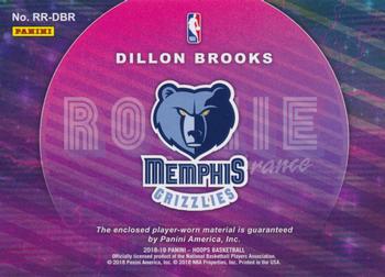 2018-19 Hoops Winter - Rookie Remembrance #RR-DBR Dillon Brooks Back