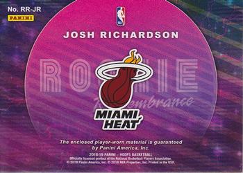 2018-19 Hoops Winter - Rookie Remembrance #RR-JR Josh Richardson Back