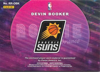 2018-19 Hoops Winter - Rookie Remembrance #RR-DBK Devin Booker Back