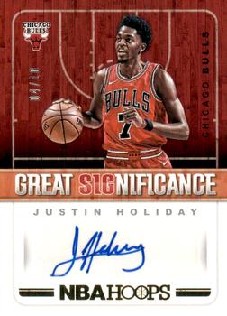 2018-19 Hoops - Great SIGnificance Gold #GS-JH Justin Holiday Front