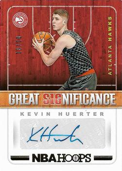 2018-19 Hoops - Great SIGnificance Gold #GS-KH Kevin Huerter Front