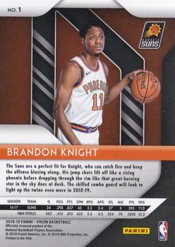 2018-19 Panini Prizm #1 Brandon Knight Back